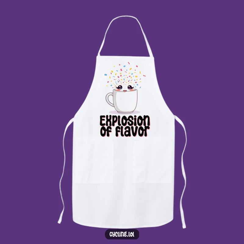 Funny Burst Chef Apron, Sparkling Surprise Cook, Hilarious Kitchen Wear!