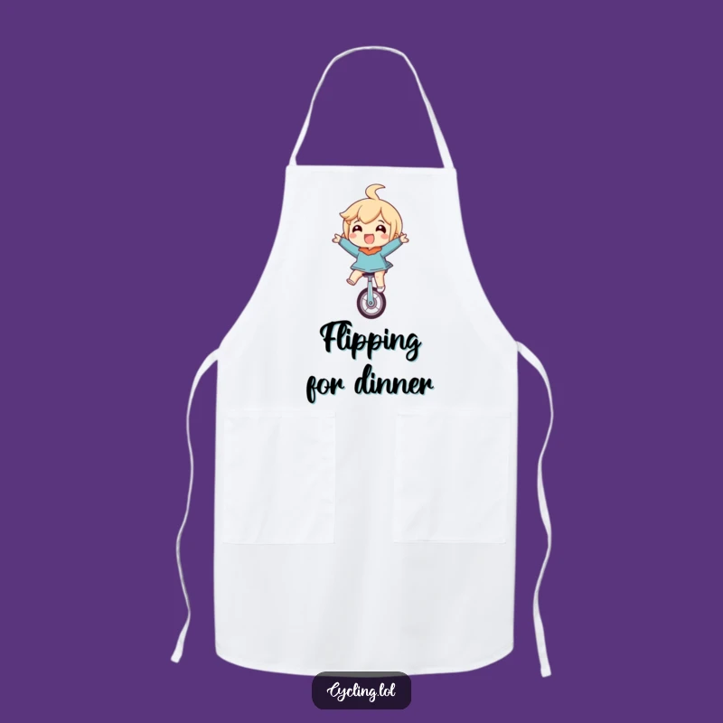 Funny Upside Down Unicycle Apron: Cook with Joyful Glee