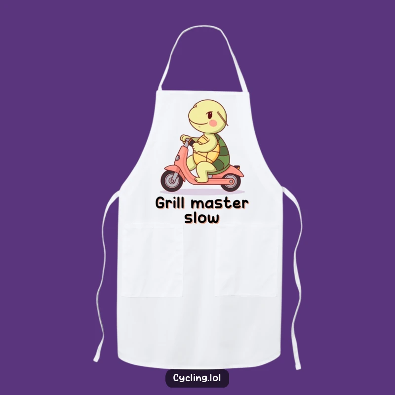 Funny Turtle Scooter Apron: Hilarious Kitchen Wear, Perfect Gift for Cooks