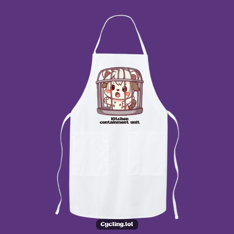 Funny Kitchen Apron: Caged Character Surprise - Humorous Gift for Chefs