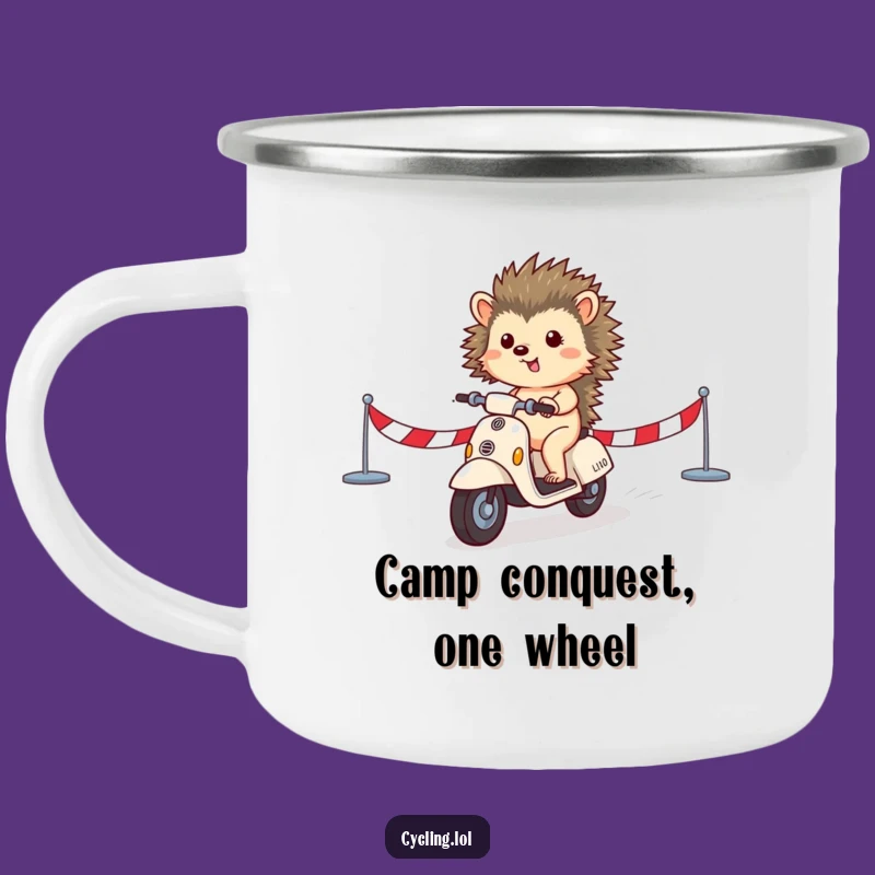 Funny Hedgehog Camping Mug: Outdoor Victory Fun, Unique Funny Gift