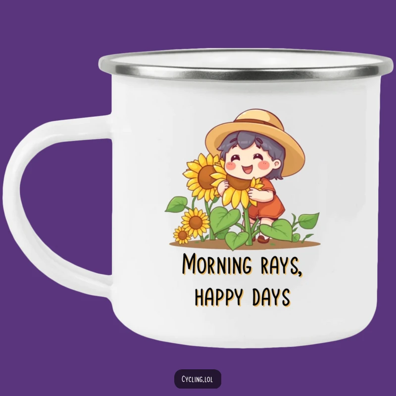 Funny Sunflower Gardener Camping Mug - Outdoor Adventures, Classic Funny Gift
