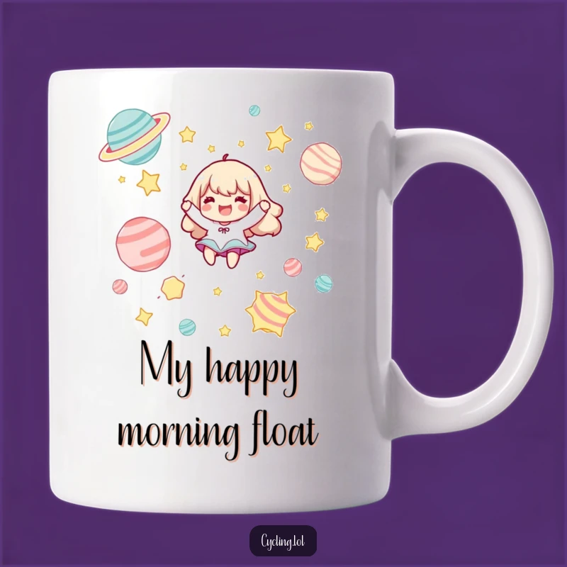 Funny Cosmic Floater Mug: Joyful Space Journey & Smiles, Perfect Funny Gift