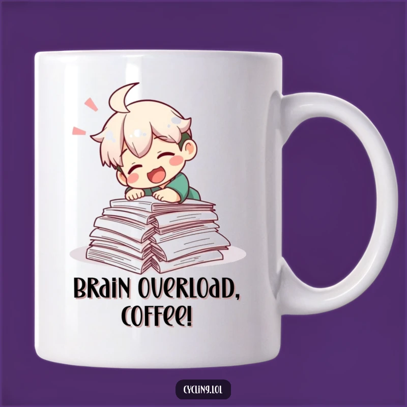 Funny Tripping Scholar Mug: Comical Research Papers Laugh, Perfect Gift