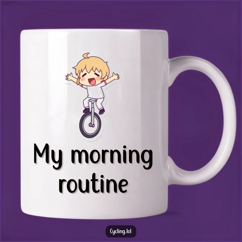 Funny Unicycle Struggle Mug: A Hilarious Gift for Clumsy Cyclists