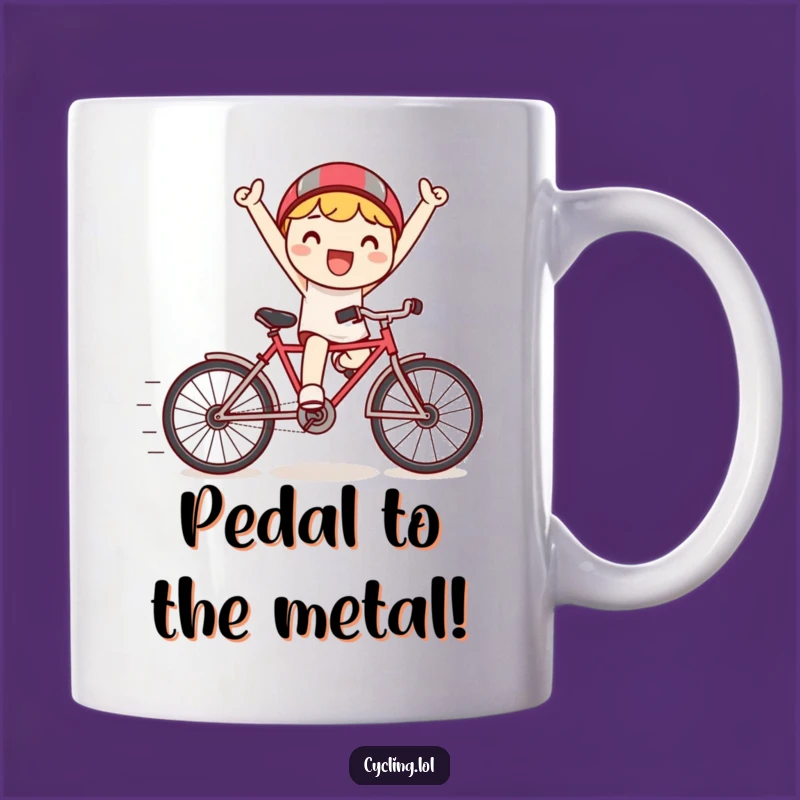 Funny Kawaii Cyclist Mug - Triumph Ride Gift for Bicycle Lovers