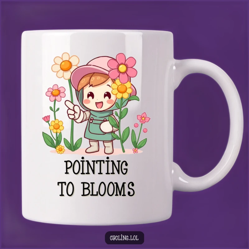 Funny Flower Pointer Mug: Enthusiastic Gardening Gift for Plant Lovers