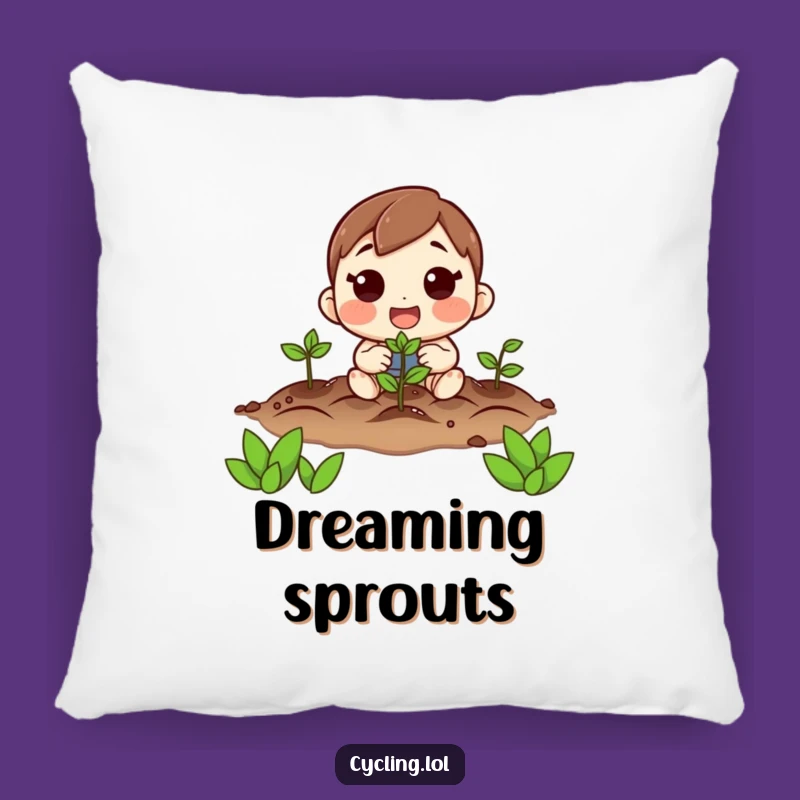 Funny Hopeful Planter Pillow: Cozy Up with Gardening Dreams