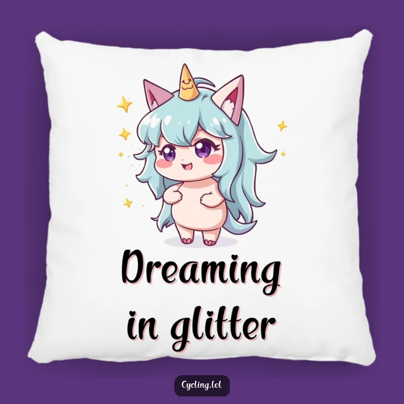 Funny Stardust Thrower Pillow - Cozy Mischievous Accent