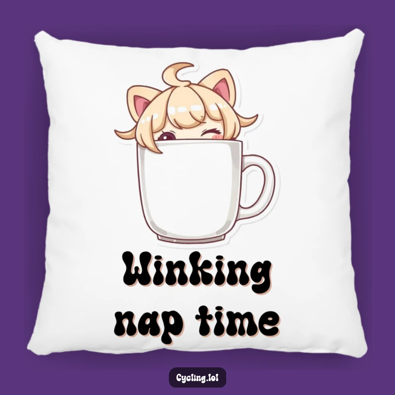 Funny Winking Mug Peeker Pillow - Cozy Comfort with a Cheeky Wink!