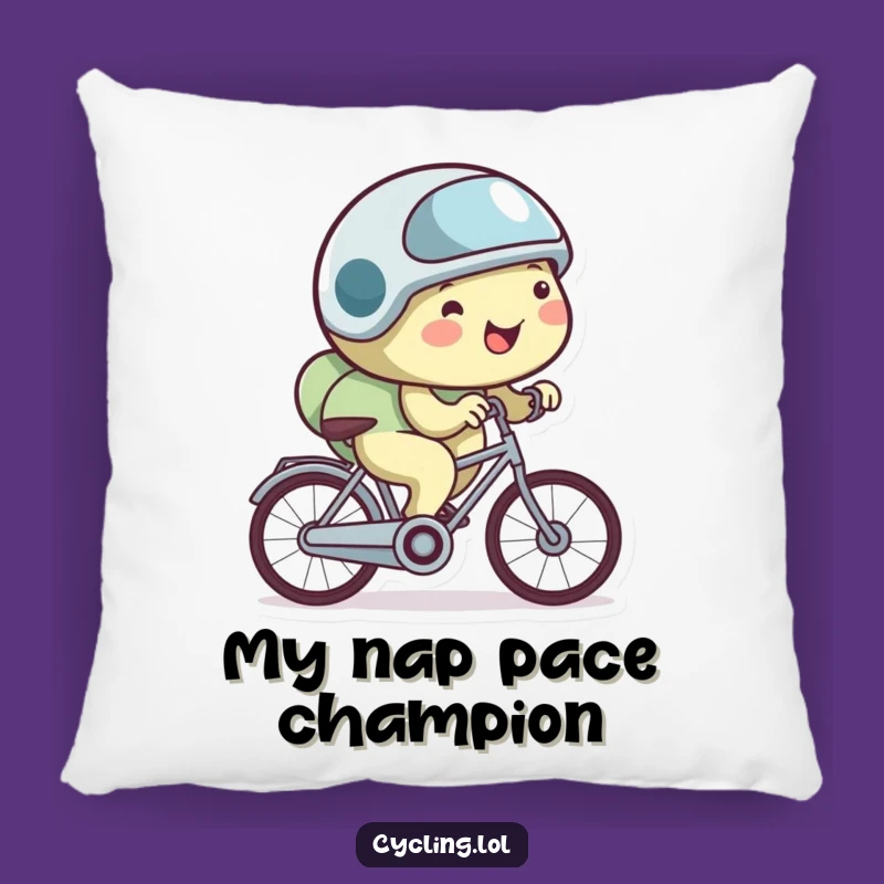Funny Snail Bike Pillow - Slow Life Accent Decor Gift