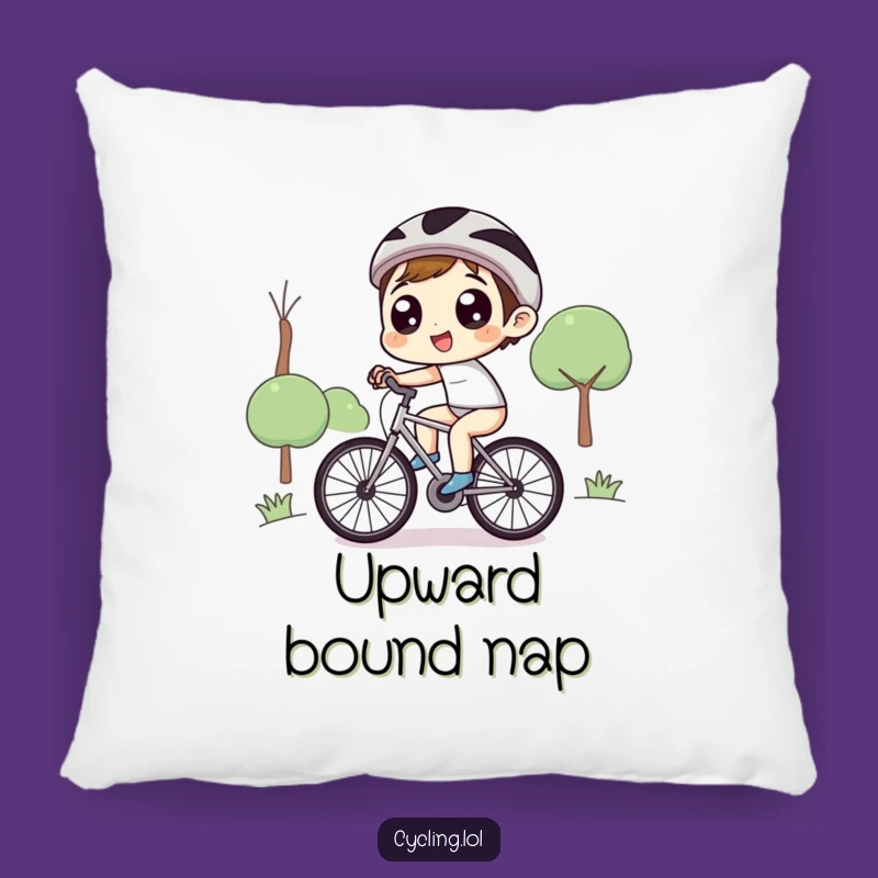 Funny Uphill Bike Pillow - Joyful Character Decor, Comfy Funny Gift