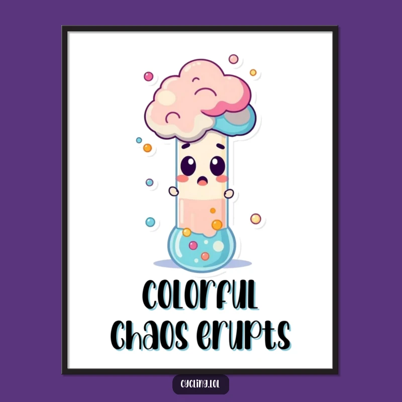 Funny Science Digital Art: Eruption Print, Instant Funny Gift Download