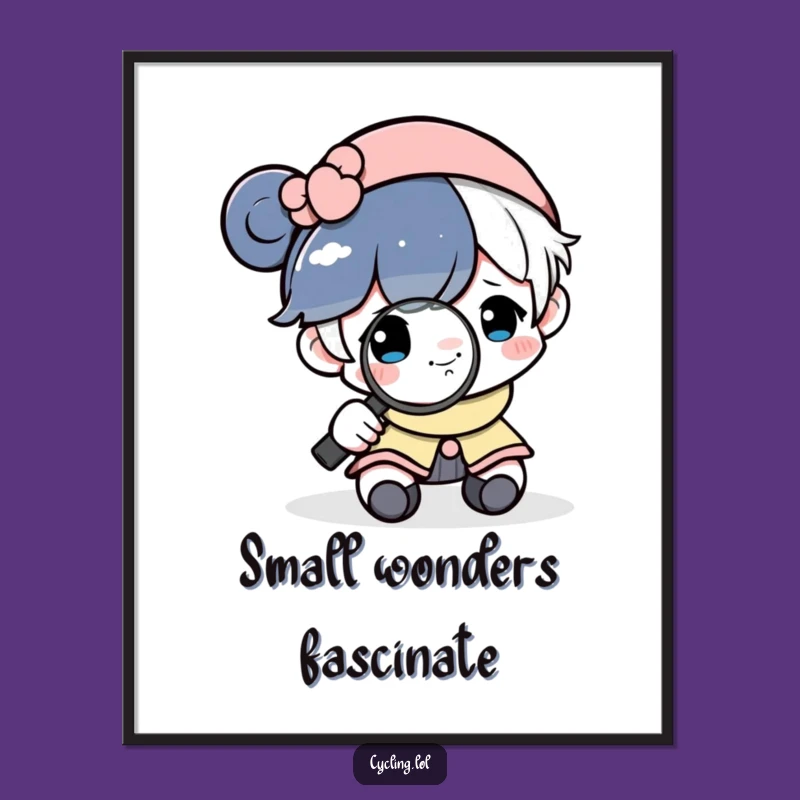 Funny Moon Magnifier Digital Art: Detailed Cosmic Smiles, Instant Funny Gift