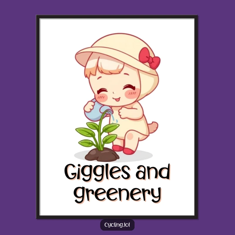 Funny Plant Waterer Digital Art - Instant Garden Joy, Printable Funny Gift