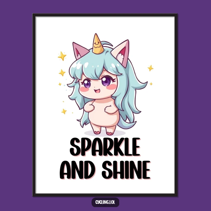 Funny Stardust Thrower Digital Print - Mischievous Magic Art