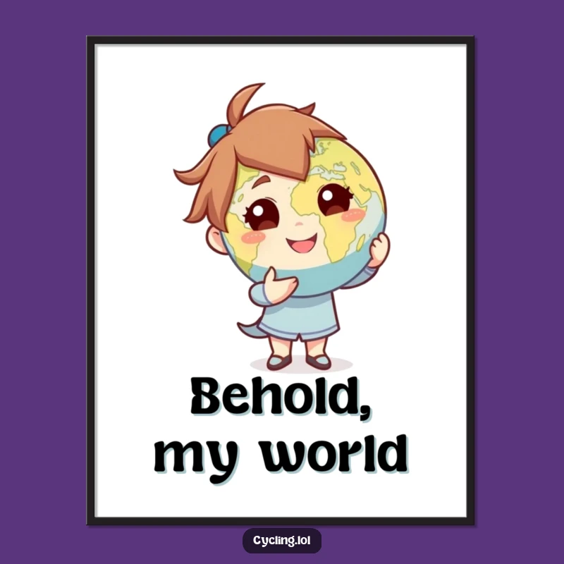 Funny World Presenter Digital Art: Confident Globe Art