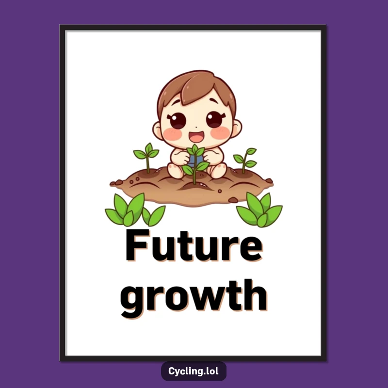 Funny Hopeful Planter Digital Art: Instant Garden Joy for Your Walls