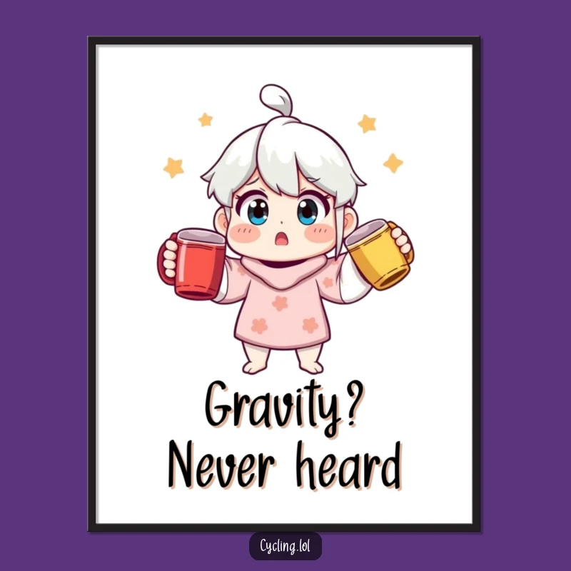 Funny Surprised Mug Juggler Digital Art - Instant Download for Laughs!