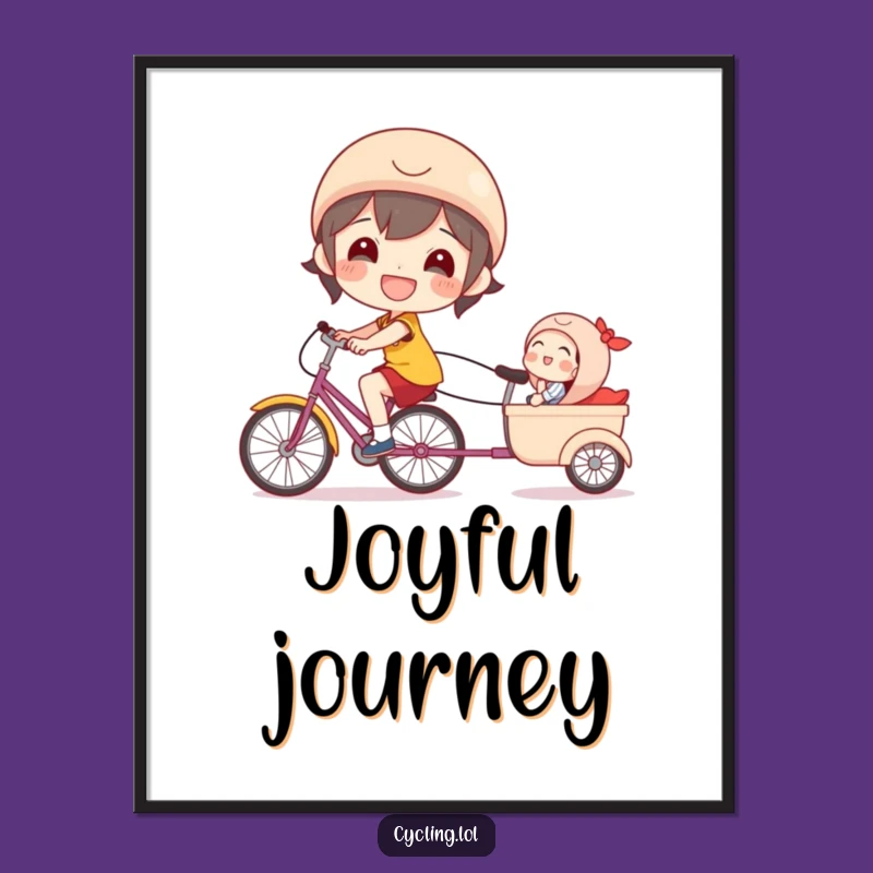 Instant Download Funny Bicycle Art, Happy Rider, Laughing Passenger, Joyful Print