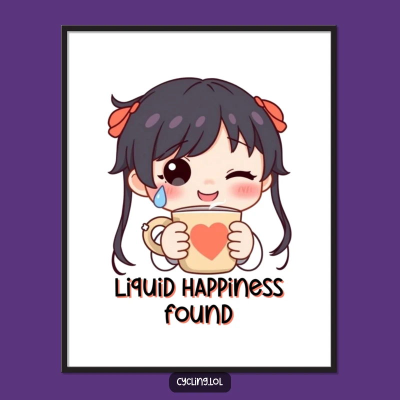 Funny Happy Tear Mug Digital Art - Instant Download of Coffee Bliss!