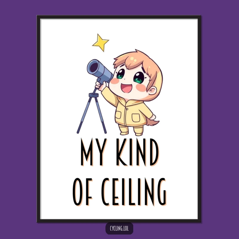 Funny Stargazer Digital Print: Stunning Cosmic Grin Art, Instant Funny Gift Download