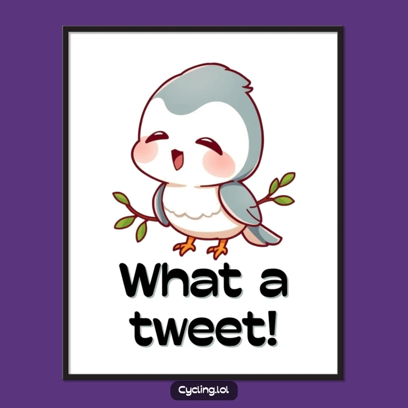 Funny Bird Lover Digital Art: Character's Delightful Birdsong Moment