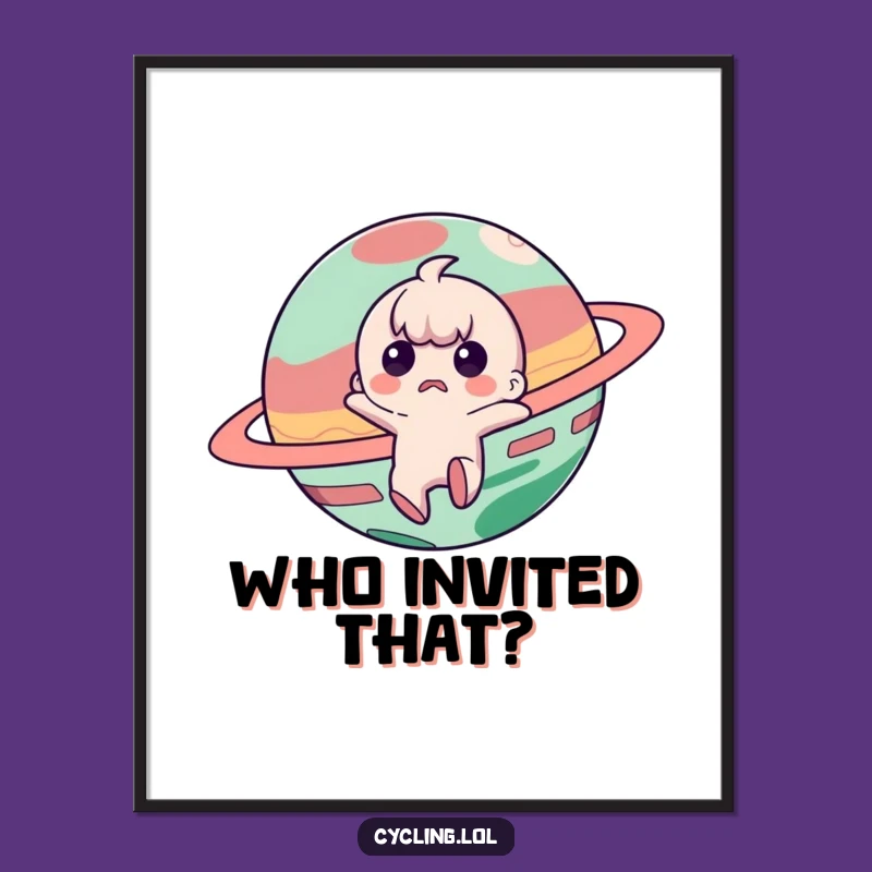 Funny Planet Encounter Digital Print: Shocking Cosmic Art, Instant Funny Gift