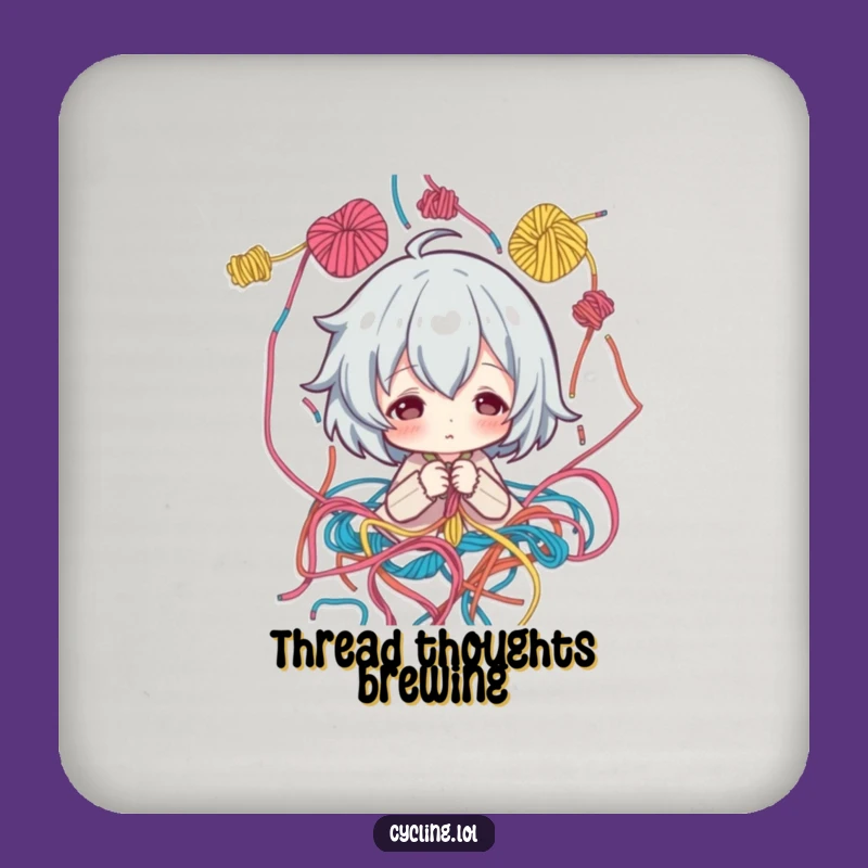 Funny Drink Coaster: Thread Artist's Pattern Protection, Hilarious Funny Gift for Tables