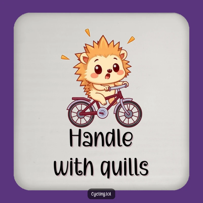 Funny Hedgehog Bike Coaster - Surprise Quills Decor Gift