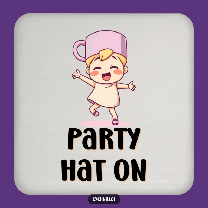 Funny Mug Hat Dancer Coaster - Protect Surfaces with a Boogie!