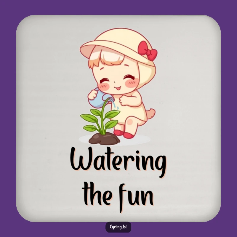 Funny Plant Waterer Coaster - Protect Surfaces, Charming Funny Gift for Tables