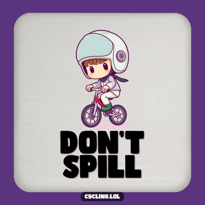 Funny Unicycle Wobble Coaster - Big Helmet Character, Drink Funny Gift