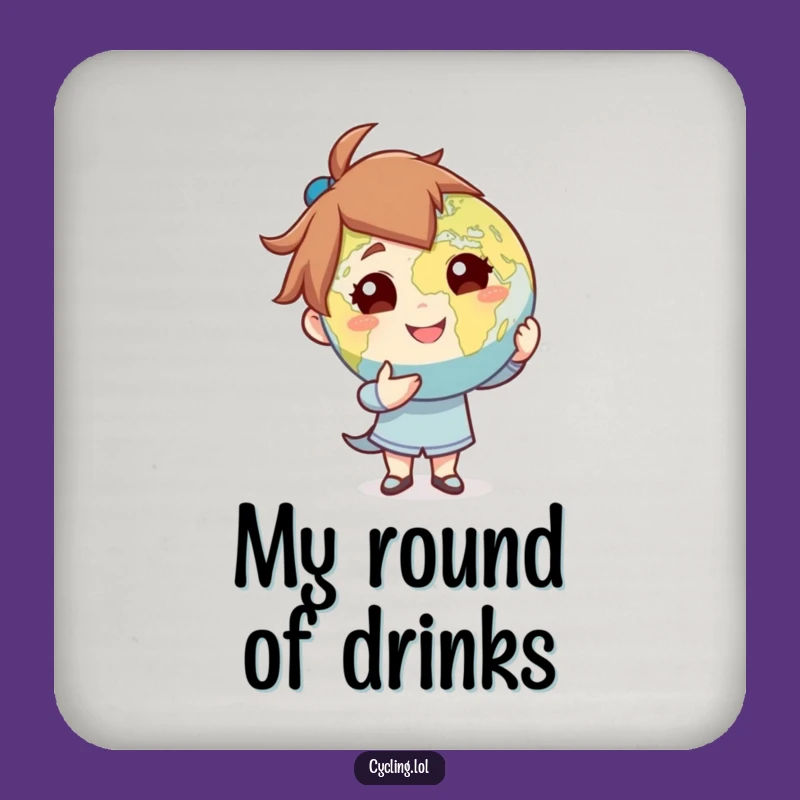 Funny World Presenter Coaster: Confident Globe Protection