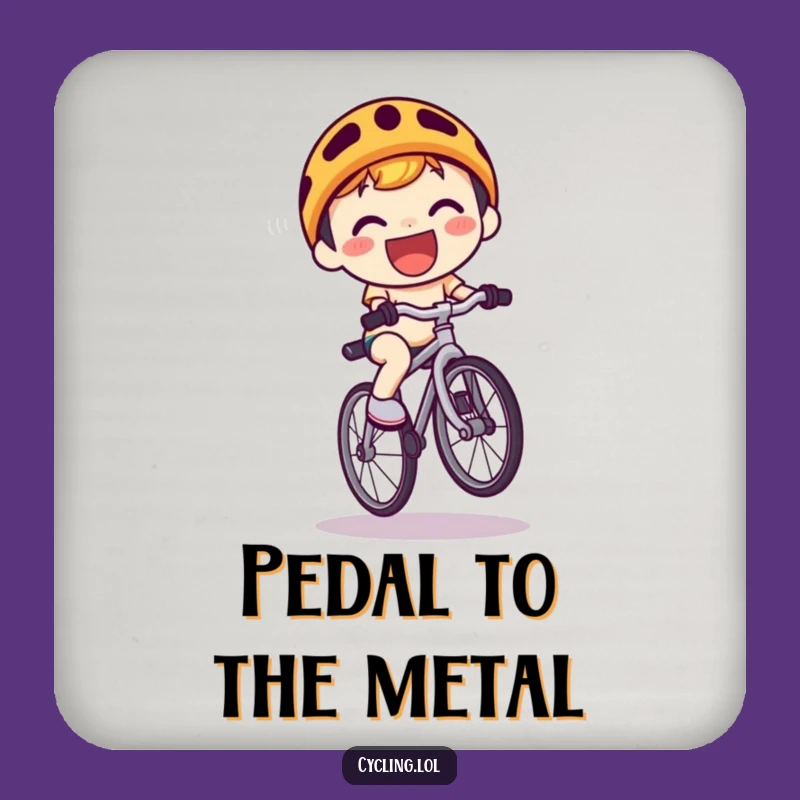 Funny Kawaii Wheelie Coaster: Protect Surfaces with Cyclist Smiles - Practical Funny Gift