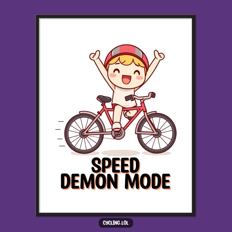 Funny Kawaii Bicycle Victory Poster - Decorate with Speed & Smiles