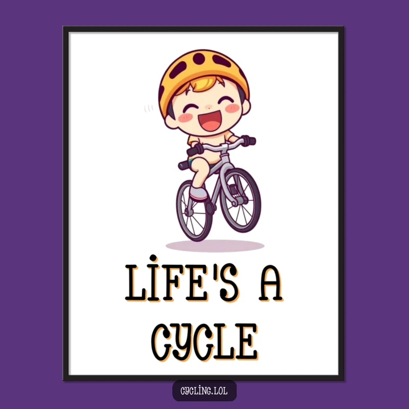 Funny Kawaii Wheelie Poster: Add Adorable Thrills to Your Walls - Eye-Catching Funny Gift