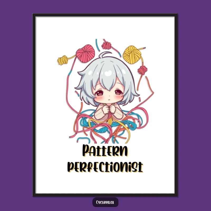 Funny Wall Art Poster: Thread Artist's Pattern Inspiration, Hilarious Decor for Studios