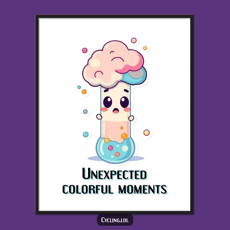 Funny Science Poster: Eruption Art Print, a Hilarious Funny Gift Decor