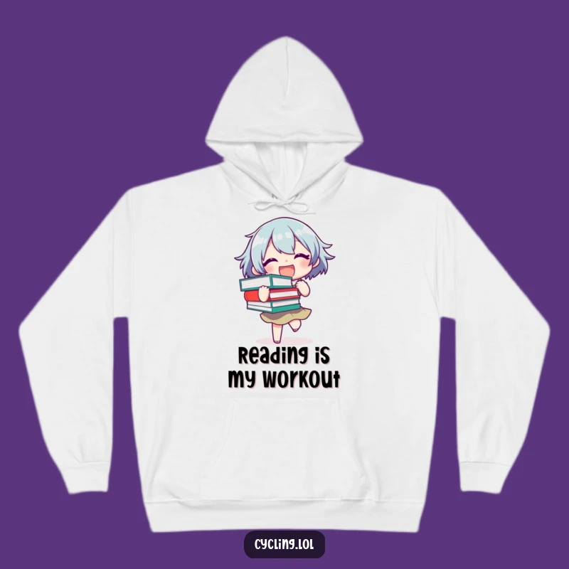 Funny Book Lover Hoodie: Cozy Reader Balancing Books Hoodie, Great Funny Gift