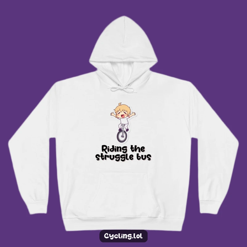 Funny Unicycle Struggle Hoodie: Cozy Comfort and Hilarious Style