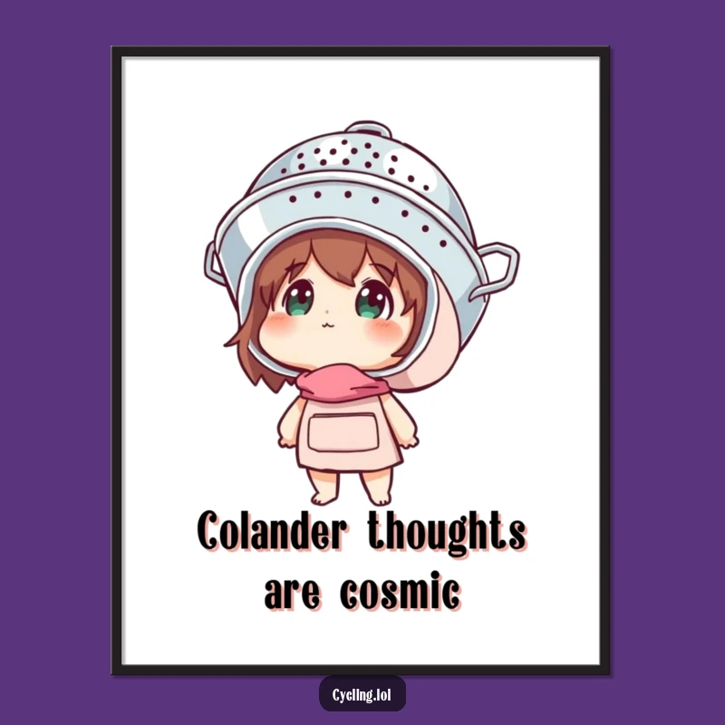 Free Printable Wall Art: Funny Colander Helmet Wonder Downloadable Decor