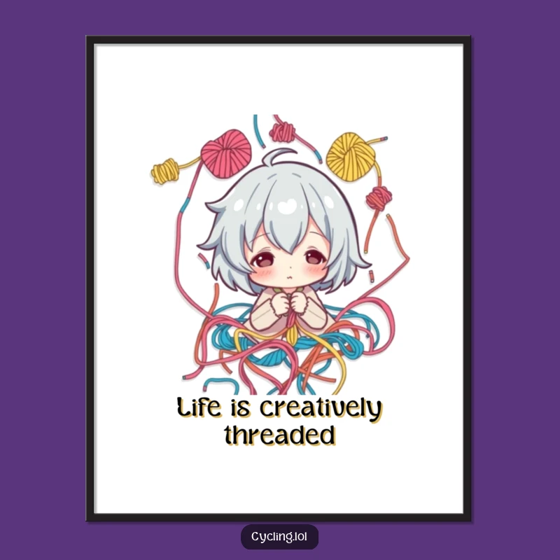 Funny Free Printable Wall Art: Creative Threads Character - Downloadable Decor!