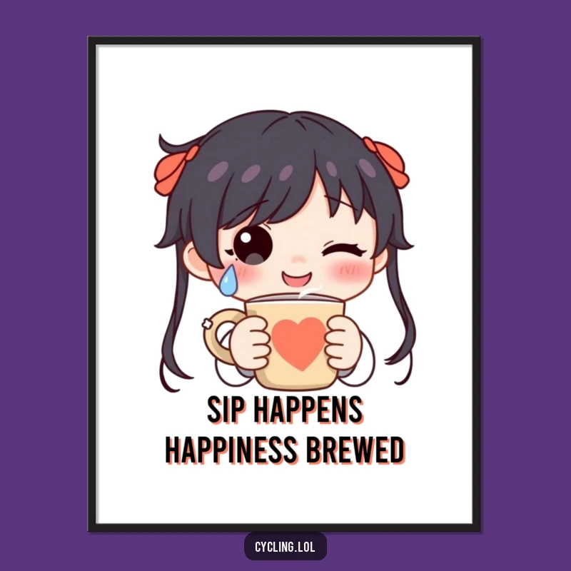 Funny Free Printable Wall Art: Happy Tear Mug Lover Downloadable Decor