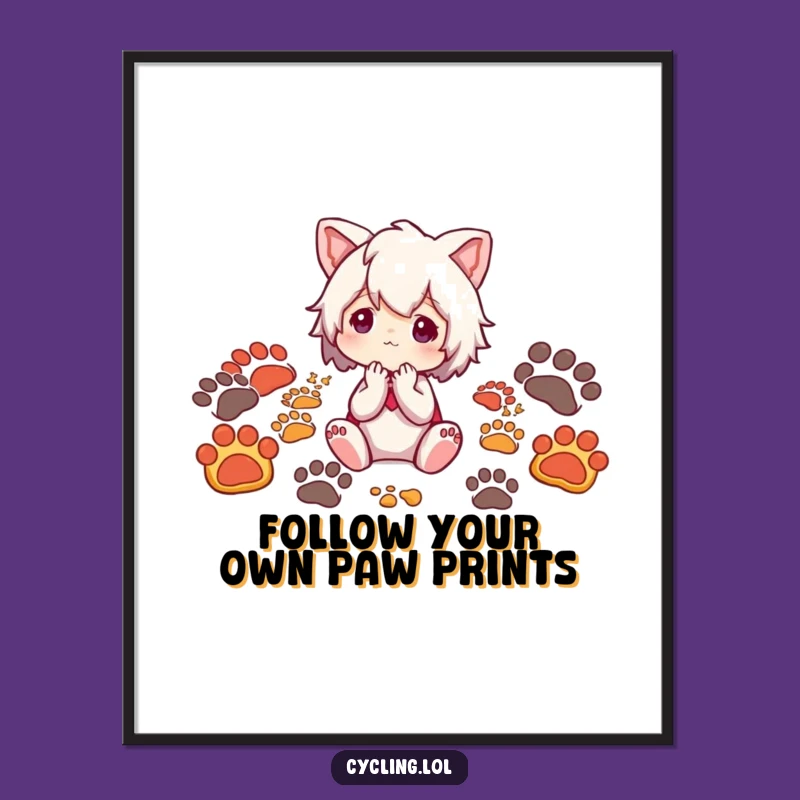 Funny Free Printable Wall Art: Pondering Footprint Character, Humorous Exploration, Downloadable Art