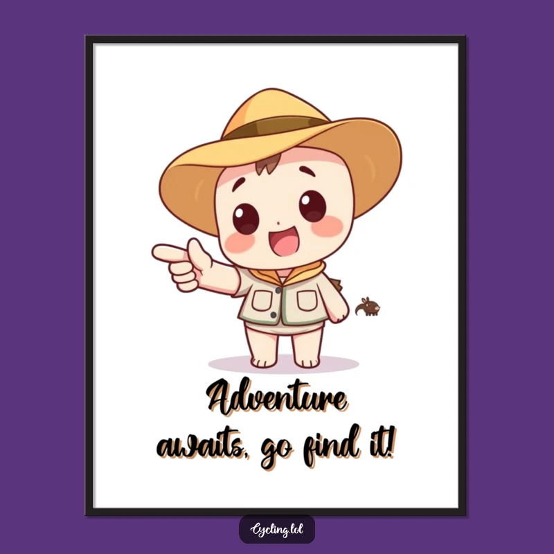 Funny Free Printable Wall Art: Safari Character, Cartoon Animal Discovery, Exciting Humor, Downloadable Art