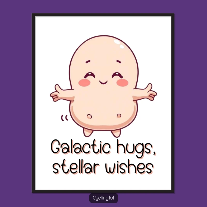 Funny Free Printable Wall Art: Character & Comet Embrace - Downloadable Art Print