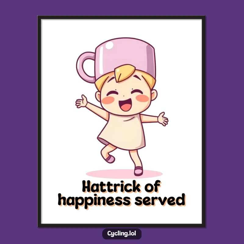 Funny Free Printable Wall Art: Mug Hat Dancer Downloadable Decor