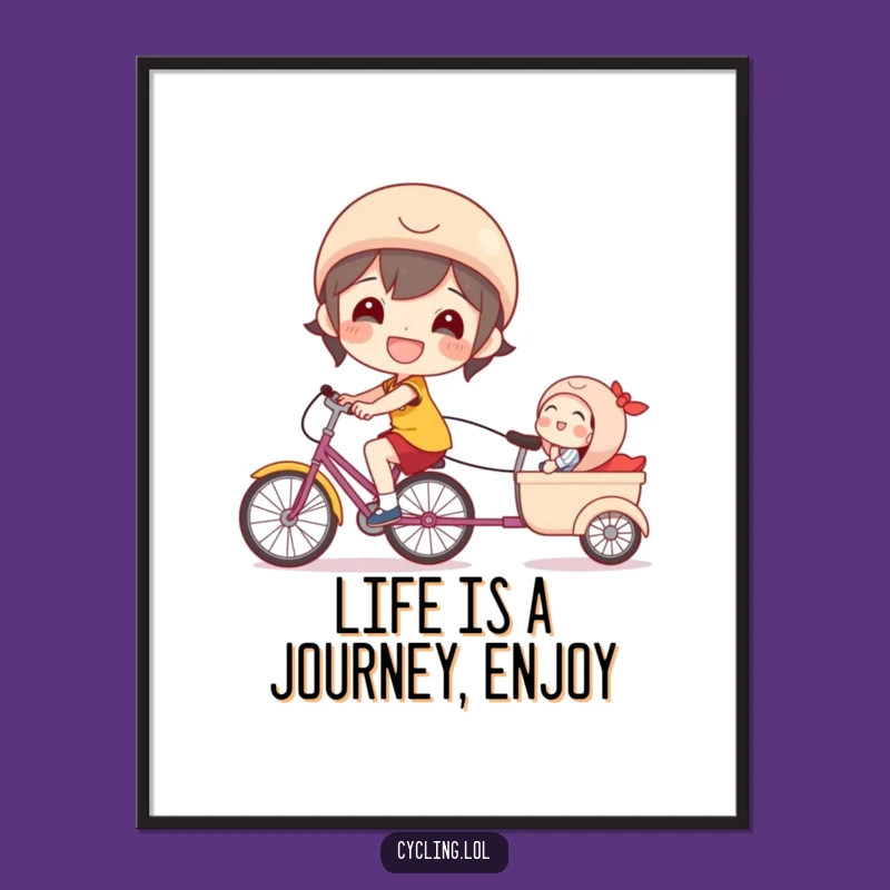 Free Printable Wall Art: Happy Bicycle Ride Joy Downloadable Art