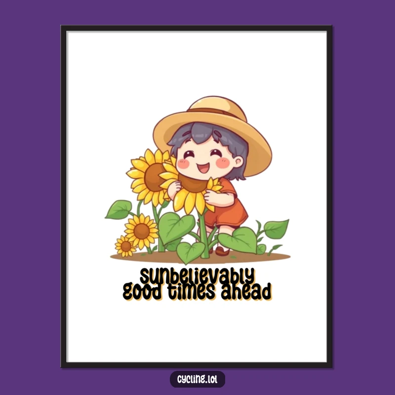 Free Printable Wall Art: Funny Sunflower Garden - Humorous Downloadable Decor!